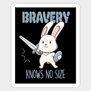 Brave Bunny Cute Rabbit Roleplay Gamer Magnet